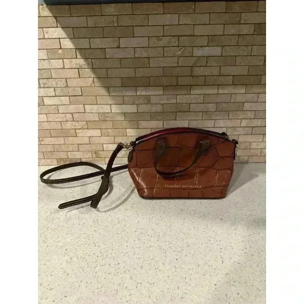 Dooney & Bourke Denison Ruby Cognac Brown T'moro b25